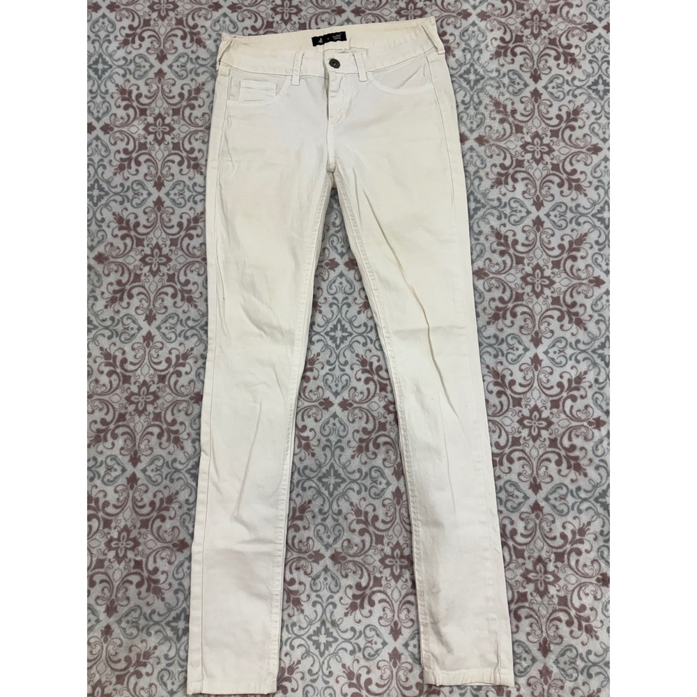 Cuidado con el Perro Skinny Jeans Cream White Low Rise Size 5 16900000552009